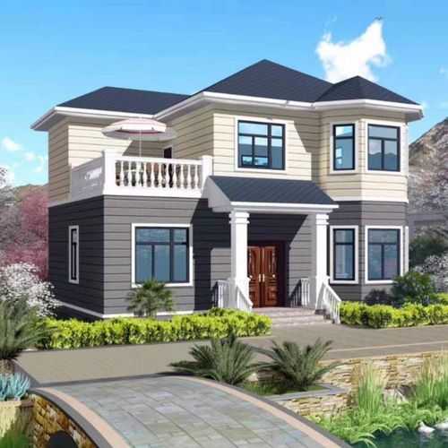 輕鋼別墅新農(nóng)村自建房裝配式房屋龍骨型材鋼結(jié)構(gòu)集成別墅二層